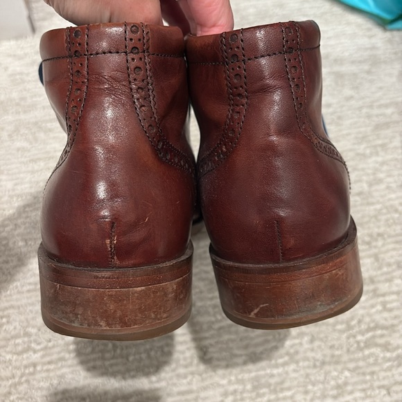 MENS COLE HAAN WINGTIP LEATHER BOOTS SIZE 10 🤎 - Picture 7 of 9